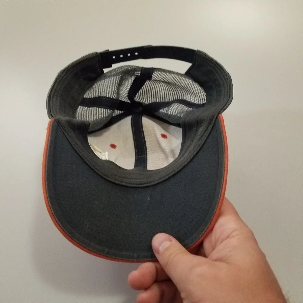 Patagonia Hat Cap Snapback Orange Gray Mesh Trucker Style Outdoor Hiking